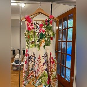Floral print paneled dress from Zara, size M